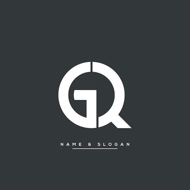 Abstract GQ QG G Q Letters Logo Monogram icon