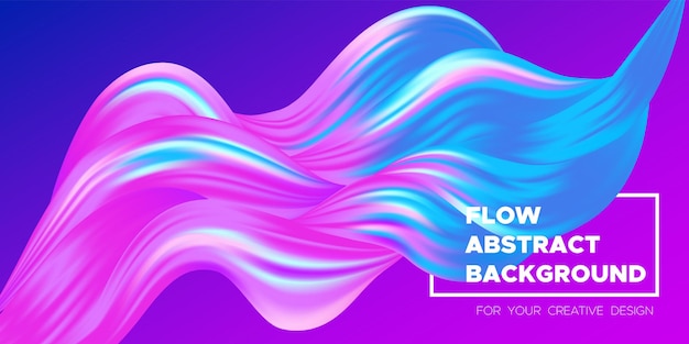 Vector abstract gradient 3d waves liquid shapes design