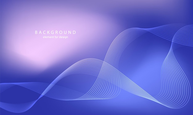 Abstract gradient background. colorful shiny wave with lines created using blend tool.