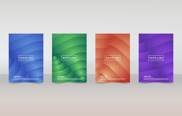 Abstract gradient background cover collection