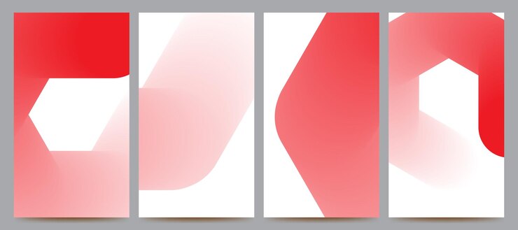 Vector abstract gradient background set for banner poster brochure flyer template design et