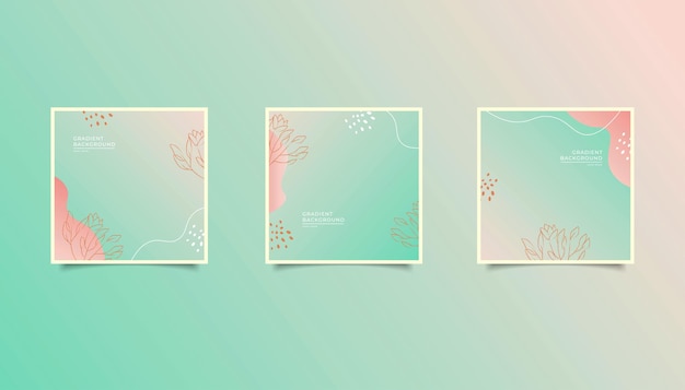 Vector abstract gradient background for social media post