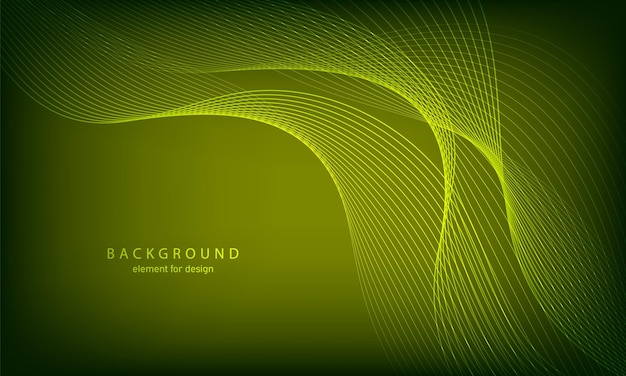 Abstract gradient background. trendy color green. colorful wave element for design.