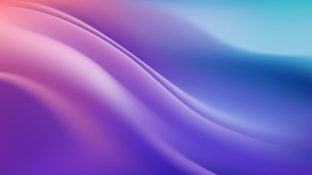 抽象的なグラデーション背景ピンク紫青のベクトル明るいイラスト カラフルな波状紫外線ぼやけた壁紙