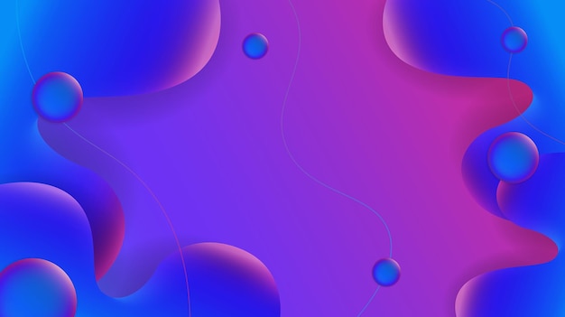 Abstract gradient background with fluid shapes Vector