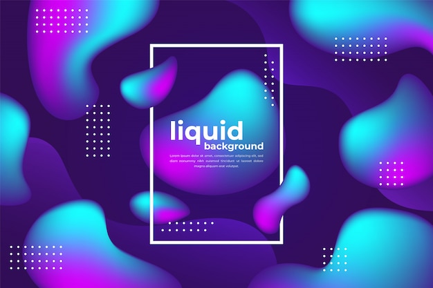 Vector abstract gradient background with fluid shapes