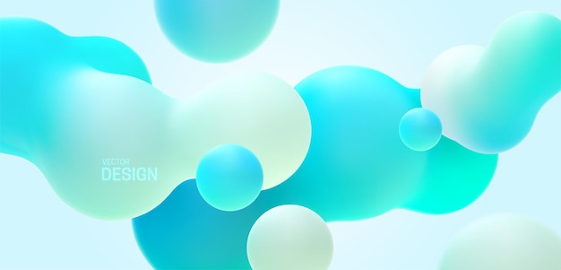 abstract gradient background with turquoise organic blob shapes