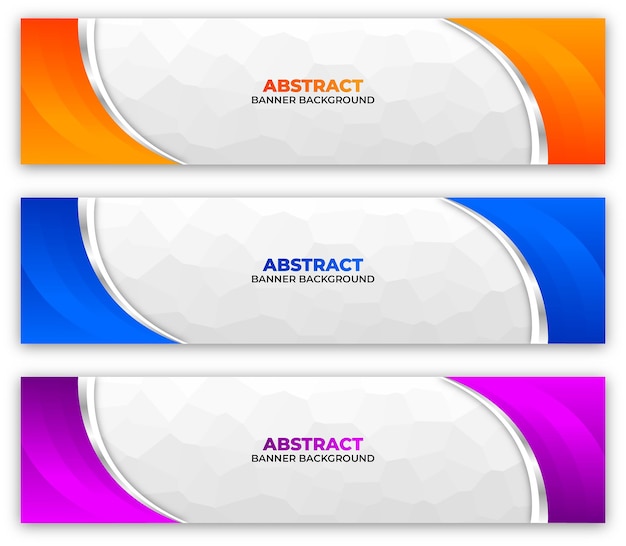 Vector abstract gradient banner template design collection