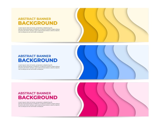 Vettore abstract gradient banner template design collection