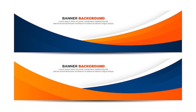 Vettore abstract gradient banner template design collection (collezione di modelli di banner in gradiente)