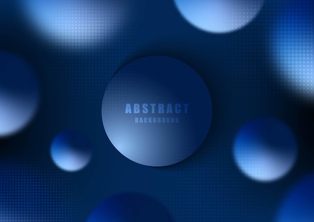 Abstract gradient blue circle template pattern decorative template