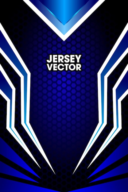 Vector abstract gradient blue and polygon background for jersey design