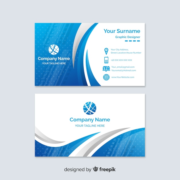 Abstract gradient business card template