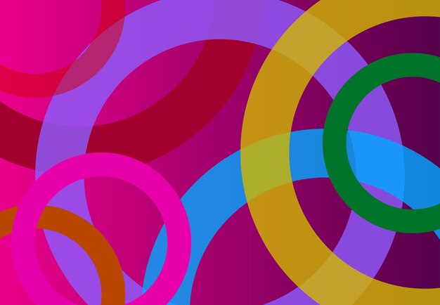 Abstract gradient color circles geometric shape background