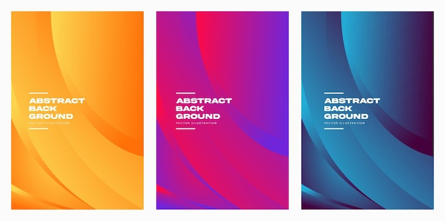 Vector abstract gradient color curve banner background