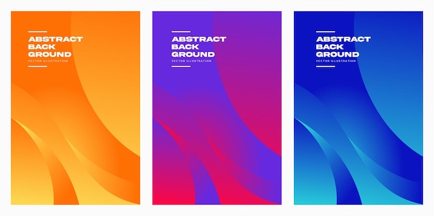 Abstract gradient color curve banner background