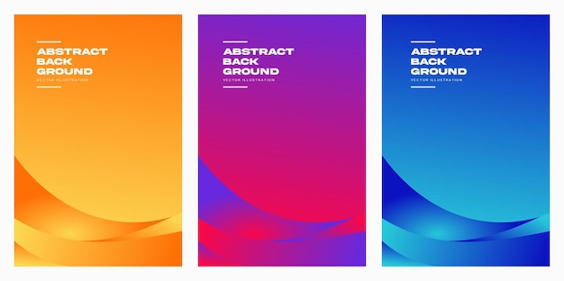 Abstract gradient color curve banner background