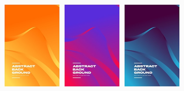 Abstract gradient color curve banner background