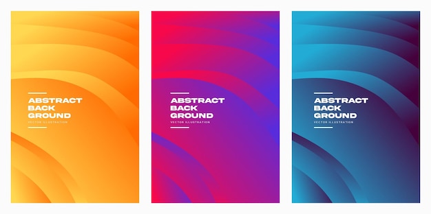 Vector abstract gradient color curve banner background