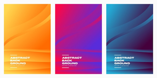 Abstract gradient color curve banner background