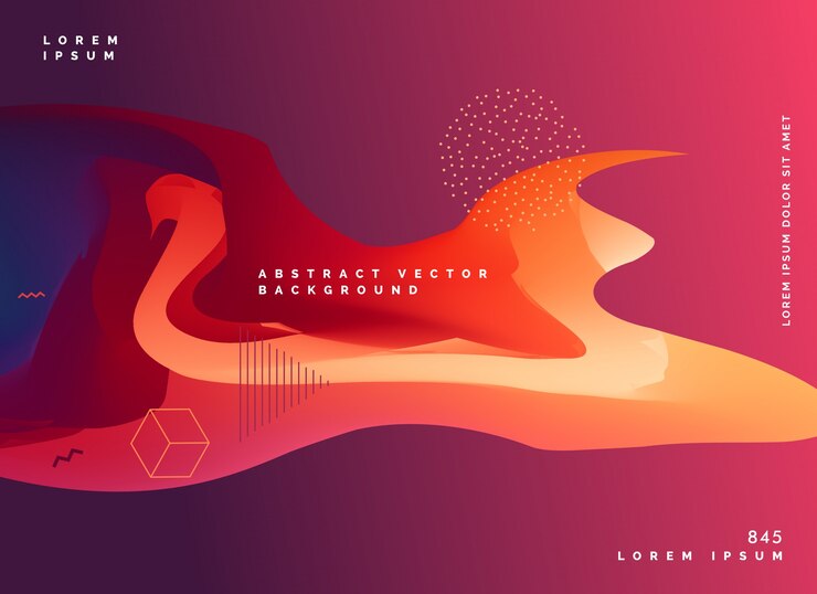 Vector 抽象的なグラデーションカラー流体の背景