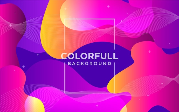 Abstract Gradient colorful shapes background