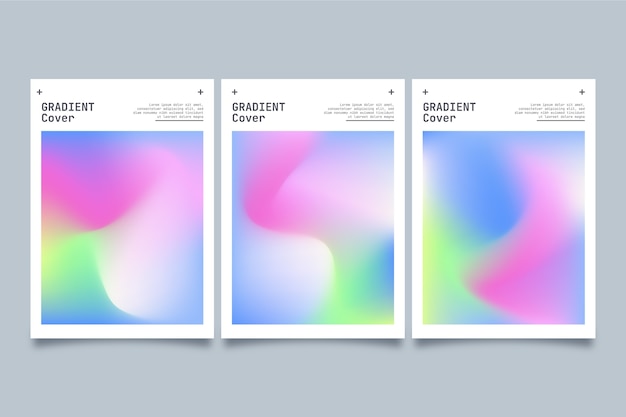 Abstract gradient cover template