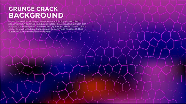 Abstract gradient crack grunge design background banner