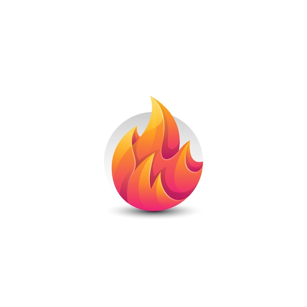 Abstract gradient flame logo template