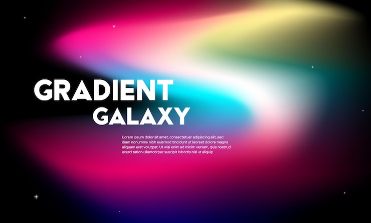 Vector abstract gradient galaxy background