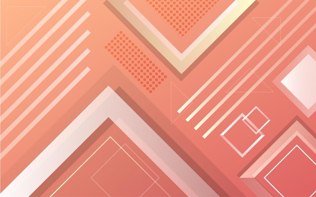 Vector abstract gradient geometric peach background