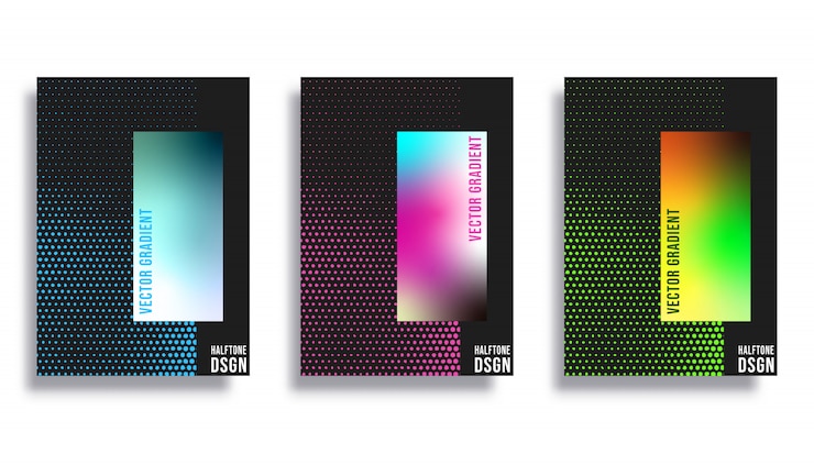 Vector abstract gradient halftone background
