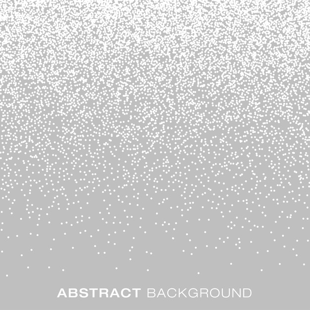 Abstract gradient halftone white dots on gray background