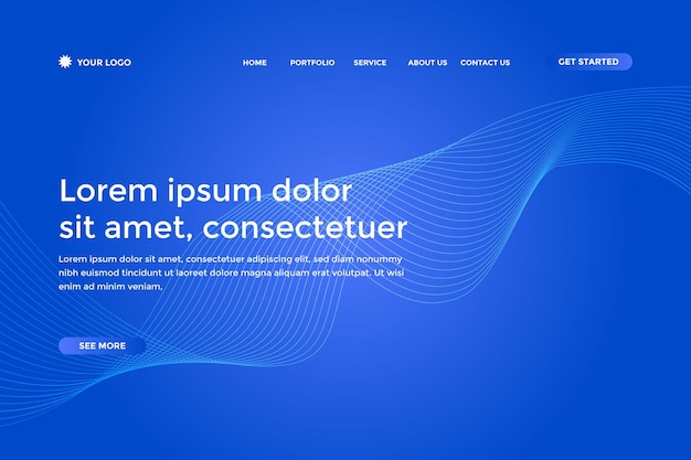 abstract gradient landing page template