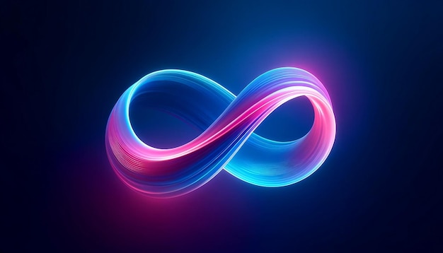 Abstract Gradient Mobius Strip Serene Futuristic Glow