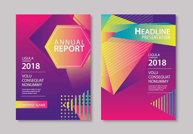 Abstract gradient modern geometric flyer 