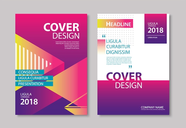 Abstract gradient modern geometric flyer 