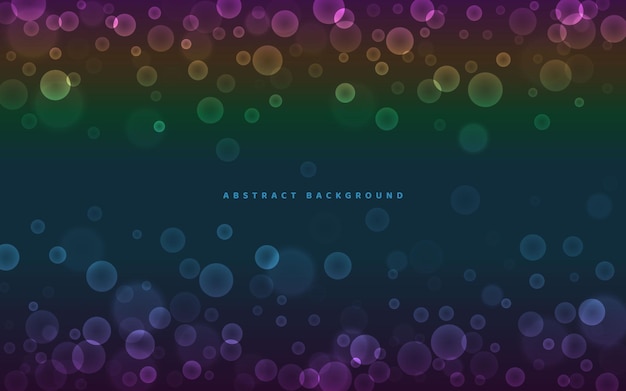 Abstract gradient multicolored background with bright bubbles Vector illustration