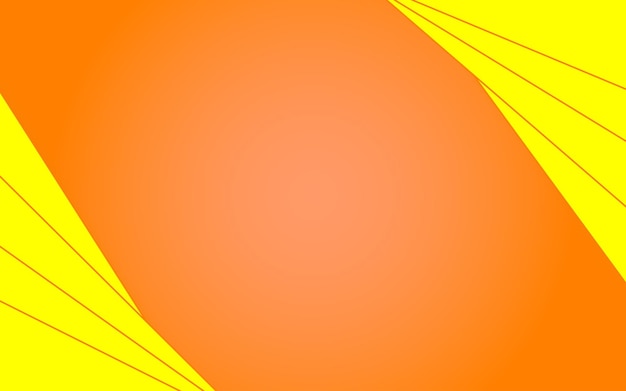 Abstract gradient papercut shape background orange