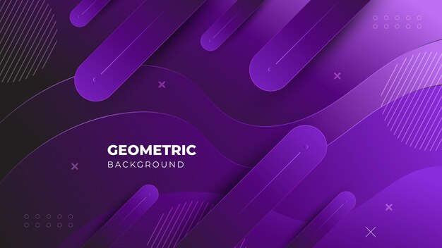 Vector abstract gradient purple minimal geometric creative background dynamic shapes composition