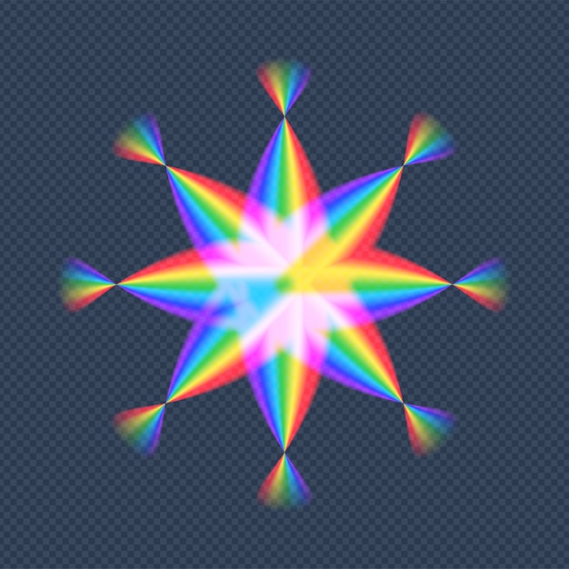 Abstract Gradient Rainbow Star vector illustration