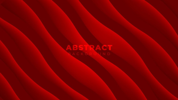 Vector abstract gradient red background with liquid fluid shapes modern concept shadow wave effect