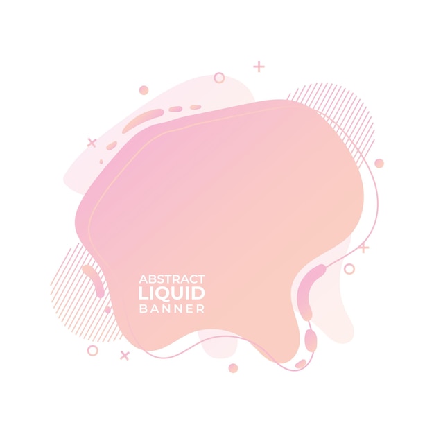 abstract gradiënt roze vloeibare banner ontwerp vector