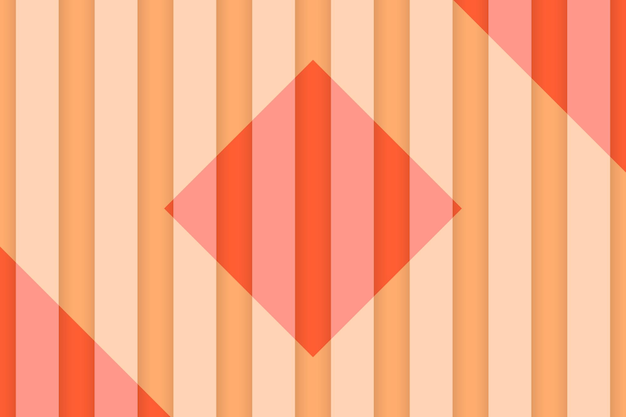 Abstract gradient volumetric background with geometric shapes with cutout paper effect Background in shades of pink and orange for banners and posters Vector illustration