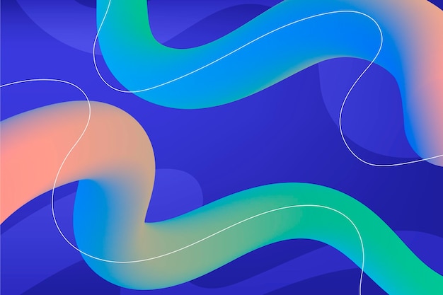 Abstract gradient wallpaper with wavy lines