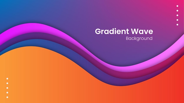 Abstract Gradient Wave Papercut Background