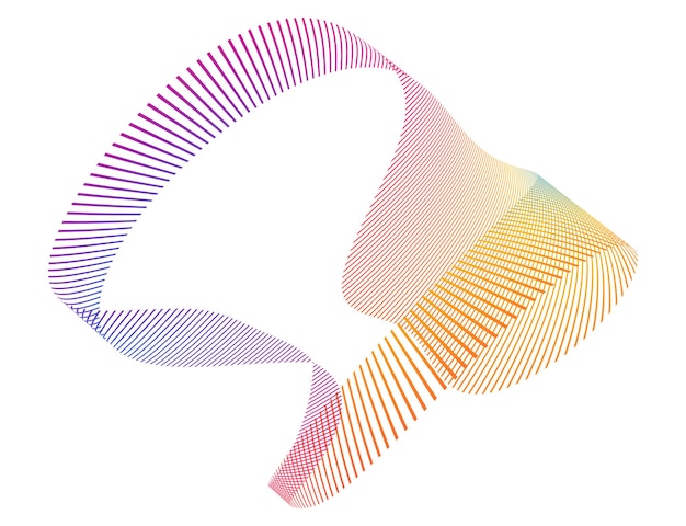 Abstract gradient wave shape with dynamic lines Futuristic digital design big data neural networks blockchain innovation modern backgrounds technology presentations and creative projects