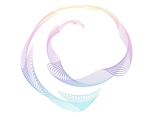 Abstract gradient wave shape with dynamic lines Futuristic digital design big data neural networks blockchain innovation modern backgrounds technology presentations and creative projects