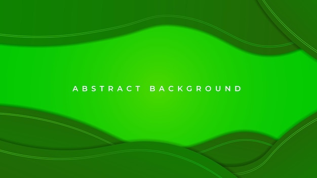 Abstract gradient waves green background