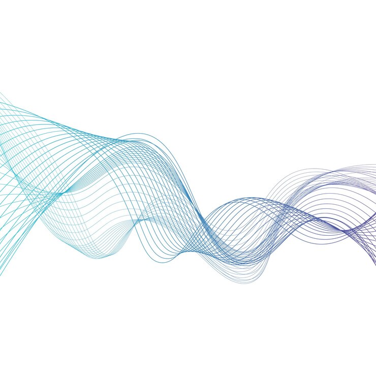Vector abstract gradient wavy line decoration
